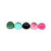 10.54cts 5Pcs Lot Natural Bi-Color Tourmaline Gemstone - 7.5MM - Round Cabochon - 25240RGT 