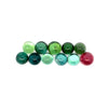 32.70cts 11Pcs Lot Natural Bi-Color Tourmaline Gemstone - 8/8.5MM - Round Cabochon - 25242RGT