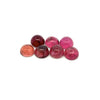 11.59cts 7Pcs Lot Natural Bi-Color Tourmaline Gemstone - 7MM - Round Cabochon - 25243RGT