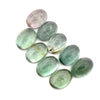 8.77cts 9Pcs Lot Natural Bi-Color Tourmaline Gemstone - 7X5MM - Oval Cabochon - 25246RGT