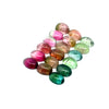 18.89cts 6Pcs Lot Natural Bi-Color Tourmaline Gemstone - 7X5MM - Oval Cabochon - 25248RGT