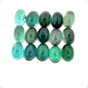 30.90cts 32Pcs Lot Natural Bi-Color Tourmaline Gemstone - 7X5MM - Oval Cabochon - 25249RGT