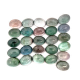 40.06cts 26Pcs Lot Natural Bi-Color Tourmaline Gemstone - 8X6MM - Oval Cabochon - 25256RGT