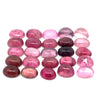 66.62cts 45Pcs Lot Natural Bi-Color Tourmaline Gemstone - 8X6MM - Oval Cabochon - 25257RGT
