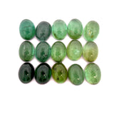 73.01cts 48Pcs Lot Natural Bi-Color Tourmaline Gemstone - 8X6MM - Oval Cabochon - 25258RGT