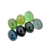 16.00cts 7Pcs Lot Natural Bi-Color Tourmaline Gemstone - 9X7MM - Oval Cabochon - 25259RGT