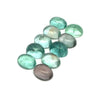 23.45cts 10Pcs Lot Natural Bi-Color Tourmaline Gemstone - 9X7MM - Oval Cabochon - 25260RGT
