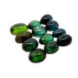 44.45cts 12Pcs Lot Natural Bi-Color Tourmaline Gemstone - Oval Cabochon - 25262RGT