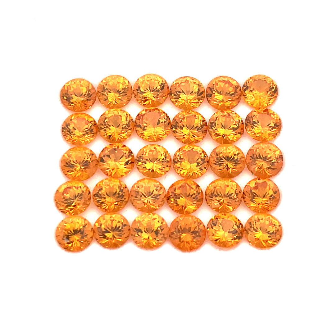 4.68cts 30Pcs Natural Fanta Spessartite Gemstone - 3.1MM - Round Shape - 25476RGT