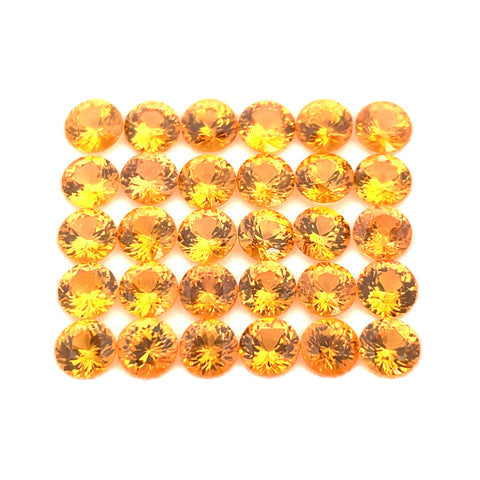 4.38cts 30Pcs Natural Fanta Spessartite Gemstone - 3.1MM - Round Shape - 25477RGT