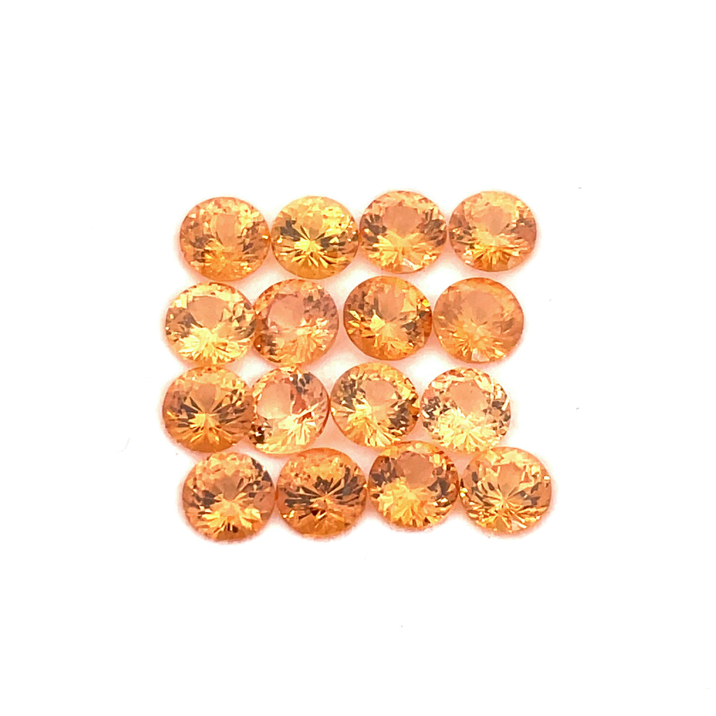 2.37cts 16Pcs Natural Fanta Spessartite Gemstone - 3.1MM - Round Shape - 25482RGT