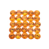 3.75cts 25Pcs Natural Fanta Spessartite Gemstone - 3.1MM - Round Shape - 25485RGT