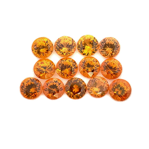 2.10cts 13Pcs Natural Fanta Spessartite Gemstone - 3.2MM - Round Shape - 25496RGT