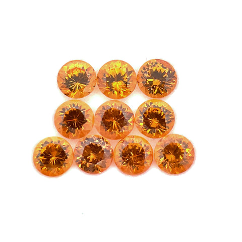 2.23cts 10Pcs Natural Fanta Spessartite Gemstone - 3.5MM - Round Shape - 25500RGT