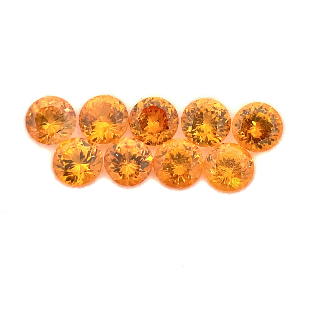 1.92cts 9Pcs Natural Fanta Spessartite Gemstone - 3.5MM - Round Shape - 25501RGT
