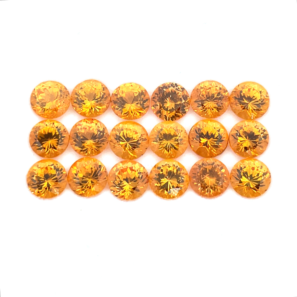 4.31cts 18Pcs Natural Fanta Spessartite Gemstone - 3.6MM - Round Shape - 25507RGT