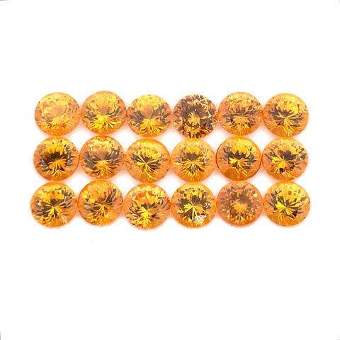 4.31cts 18Pcs Natural Fanta Spessartite Gemstone - 3.6MM - Round Shape - 25507RGT