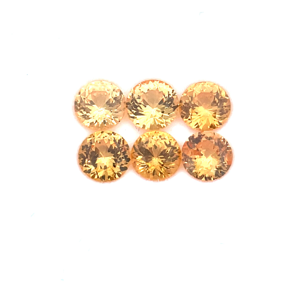 1.31cts 6Pcs Natural Fanta Spessartite Gemstone - 3.6MM - Round Shape - 25510RGT