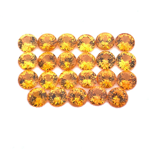 5.17cts 23Pcs Natural Fanta Spessartite Gemstone - 3.6MM - Round Shape - 25511RGT