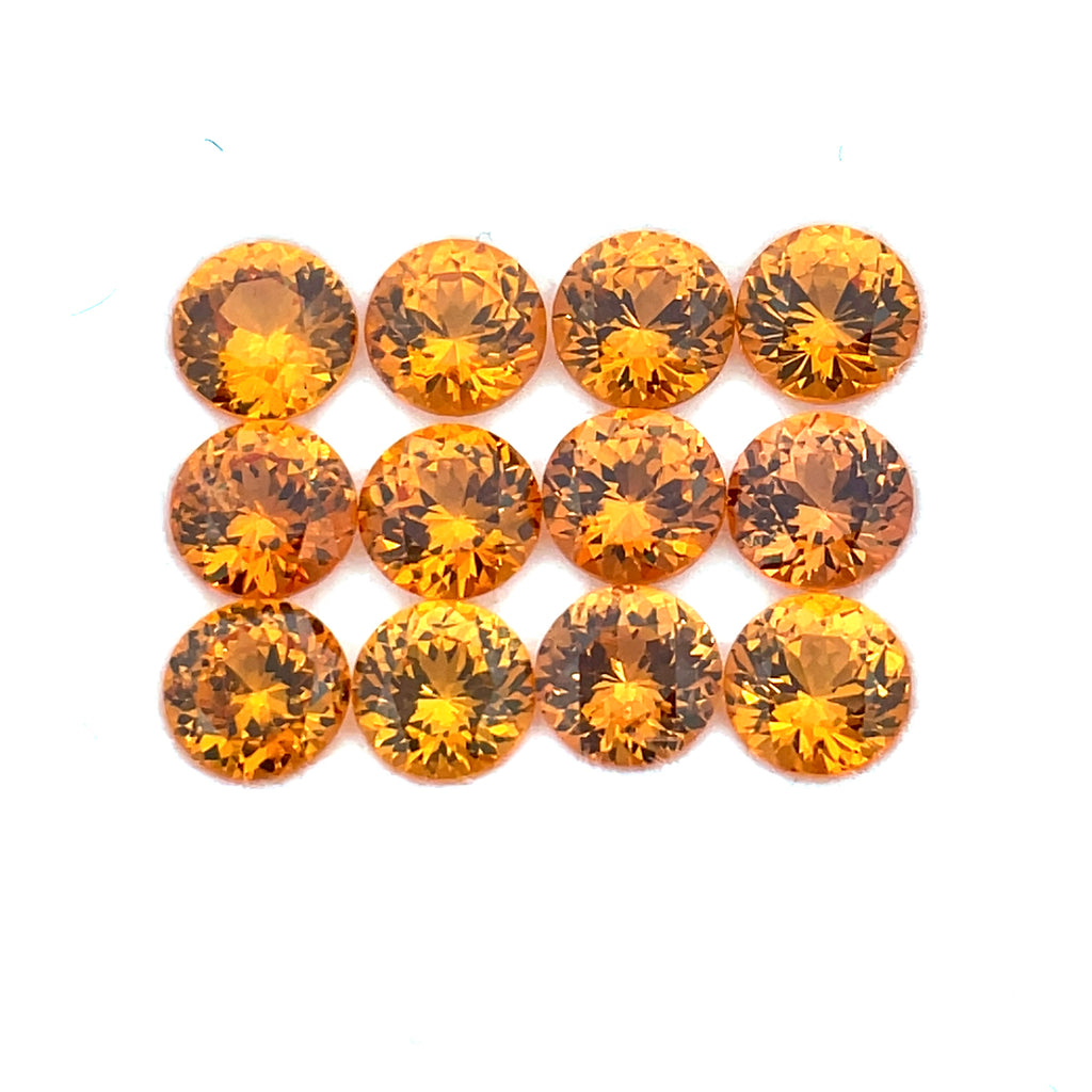 2.73cts 12Pcs Natural Fanta Spessartite Gemstone - 3.6MM - Round Shape - 25515RGT