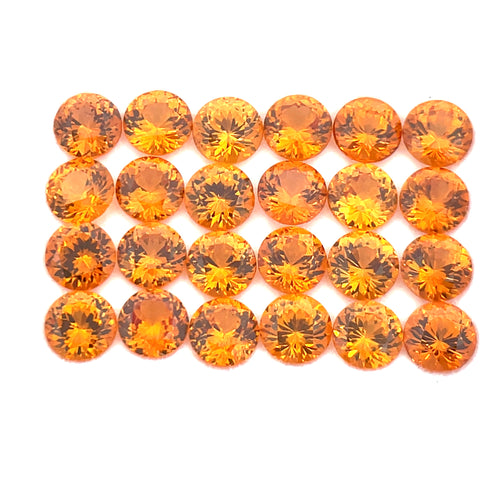 5.53cts 24Pcs Natural Fanta Spessartite Gemstone - 3.6MM - Round Shape - 25516RGT