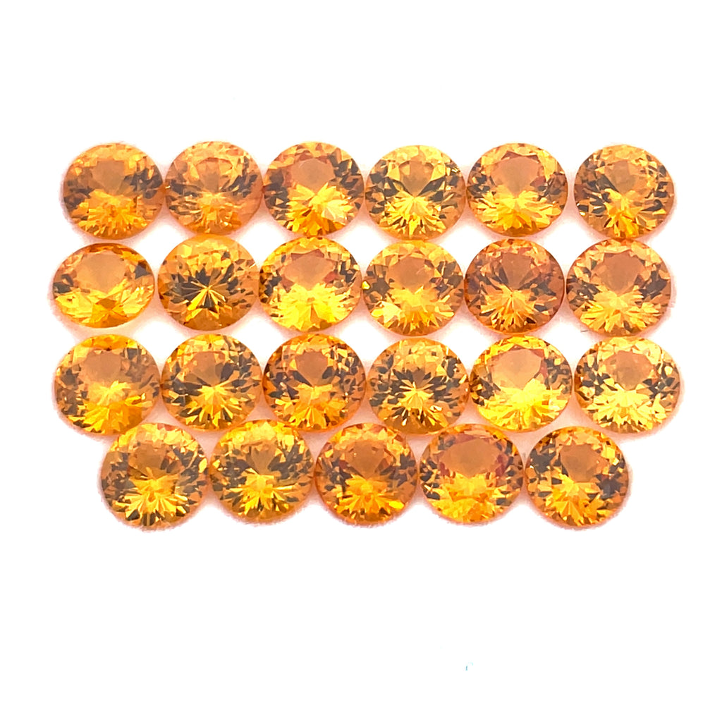 5.10cts 23Pcs Natural Fanta Spessartite Gemstone - 3.6MM - Round Shape - 25517RGT