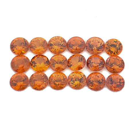 3.99cts 27Pcs Natural Fanta Spessartite Gemstone - 3.6MM - Round Shape - 25518RGT