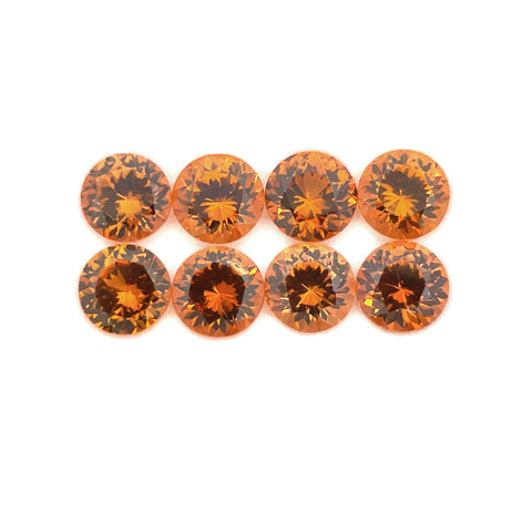 2.42cts 8Pcs Natural Fanta Spessartite Gemstone - 4.0MM - Round Shape