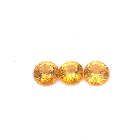 0.97cts 3Pcs Natural Fanta Spessartite Gemstone - 4.1MM - Round Shape - 25525RGT