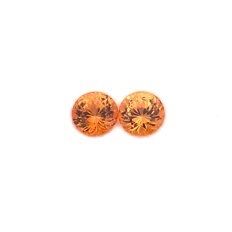 0.73cts 2Pcs Natural Fanta Spessartite Gemstone - 4.1MM - Round Shape - 25526RGT