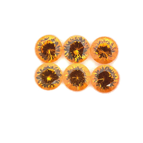 2.03cts 6Pcs Natural Fanta Spessartite Gemstone - 4.1MM - Round Shape - 25527RGT