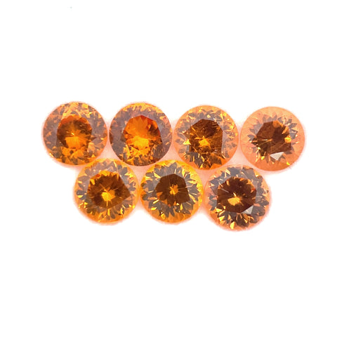 2.34cts 7Pcs Natural Fanta Spessartite Gemstone - 4.1MM - Round Shape - 25530RGT