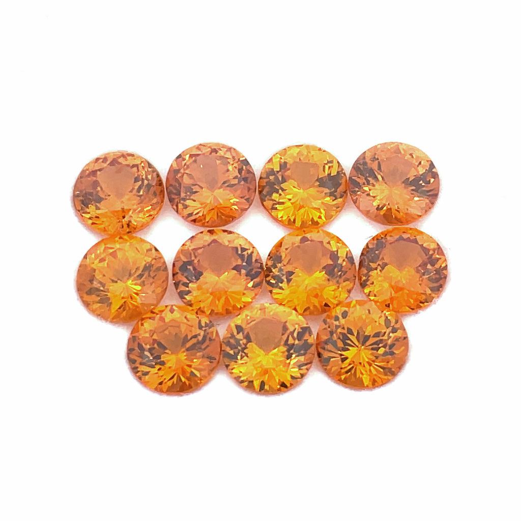 3.67cts 11Pcs Natural Fanta Spessartite Gemstone - 4.1MM - Round Shape - 25531RGT
