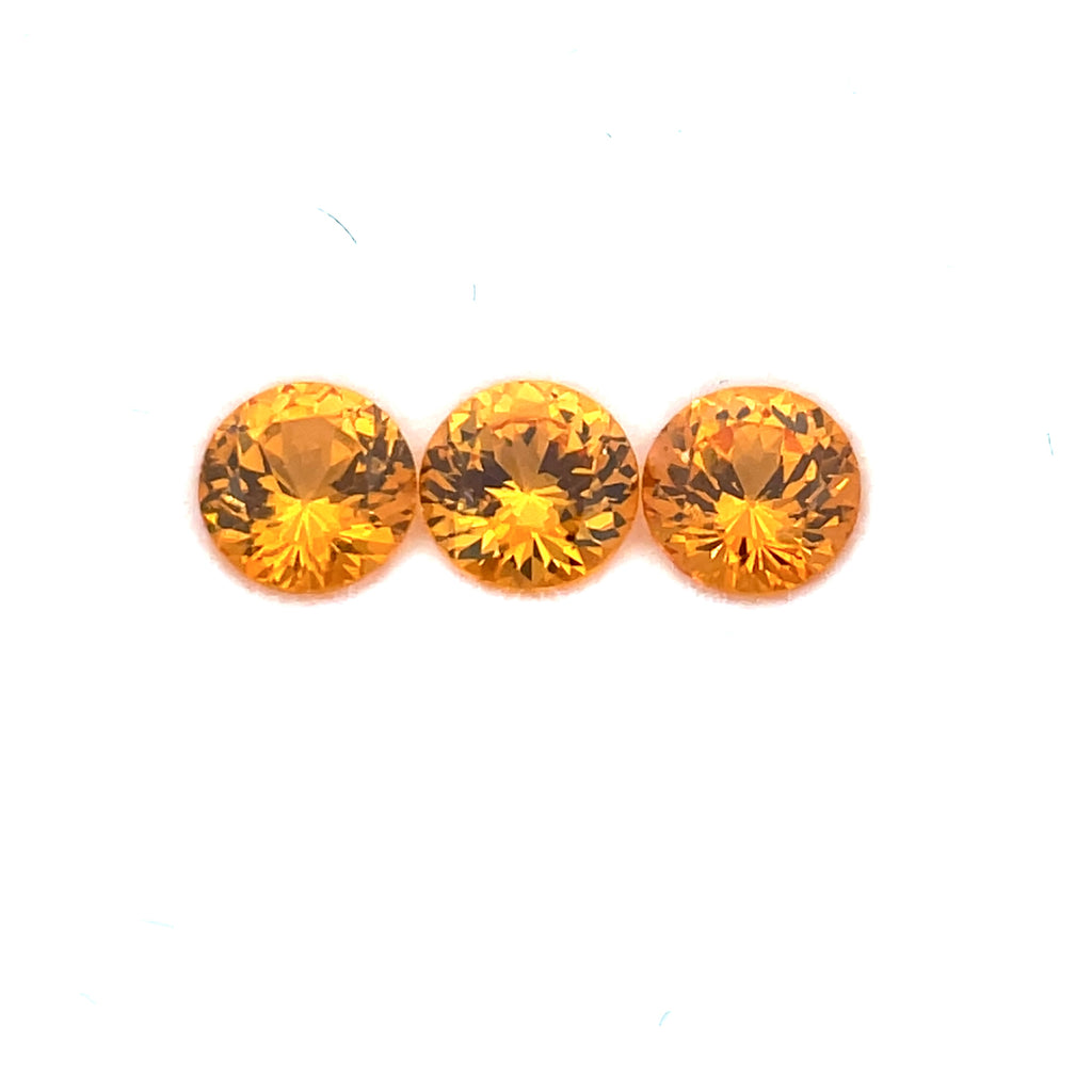1.06cts 3Pcs Natural Fanta Spessartite Gemstone - 4.2MM - Round Shape - 25533RGT