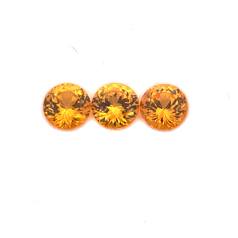 1.06cts 3Pcs Natural Fanta Spessartite Gemstone - 4.2MM - Round Shape - 25533RGT