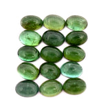 74.65cts 81Pcs Lot Natural Bi-Color Tourmaline Gemstone - 7X5MM - Oval Cabochon - 25252RGT