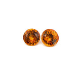2.09cts Natural Gemstone Fanta Spessartite Garnet Pair - Round Shape - 25590RGT