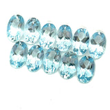 2.21cts 11Pcs Natural Santa Maria Aquamarine Gemstone - 5X3MM - Oval Shape - 25595RGT