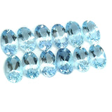 2.53cts 12Pcs Natural Santa Maria Aquamarine Gemstone - 5X3MM - Oval Shape - 25596RGT