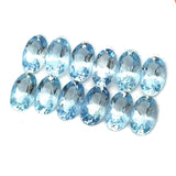 2.53cts 12Pcs Natural Santa Maria Aquamarine Gemstone - 5X3MM - Oval Shape - 25596RGT