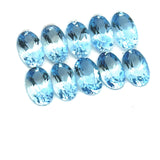 2.17cts 10Pcs Natural Santa Maria Aquamarine Gemstone - 5X3MM - Oval Shape - 25597RGT