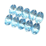 2.17cts 10Pcs Natural Santa Maria Aquamarine Gemstone - 5X3MM - Oval Shape - 25597RGT