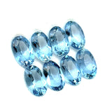 1.85cts 8Pcs Natural Santa Maria Aquamarine Gemstone - 5X3MM - Oval Shape - 25598RGT