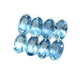 1.85cts 8Pcs Natural Santa Maria Aquamarine Gemstone - 5X3MM - Oval Shape - 25598RGT