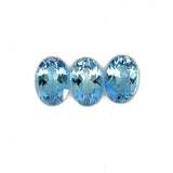 2.04cts 3Pcs Natural Santa Maria Aquamarine Gemstone - 7X5MM - Oval Shape - 25604RGT