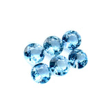 0.45cts 6Pcs Natural Santa Maria Aquamarine Gemstone - 3MM - Round Shape - 25607RGT
