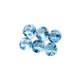 0.45cts 6Pcs Natural Santa Maria Aquamarine Gemstone - 3MM - Round Shape - 25607RGT