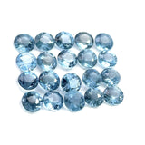1.73cts 20Pcs Natural Santa Maria Aquamarine Gemstone - 3MM - Round Shape - 25609RGT