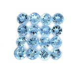 2.72cts 16Pcs Natural Santa Maria Aquamarine Gemstone - 3.5MM - Round Shape - 25611RGT