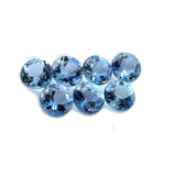 1.17cts 7Pcs Natural Santa Maria Aquamarine Gemstone - 3.5MM - Round Shape - 25613RGT